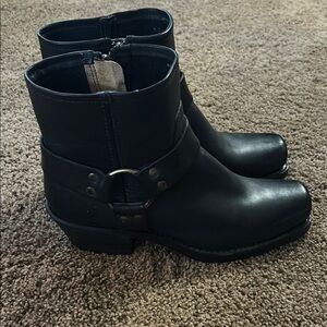 Frye Harness Black Boots